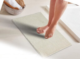 Super Soft Chloe Microfiber Fast Dry Bath Mat Bathroom Shower Machine Washable 50 X 80Cm Vanilla - thumbnail 3
