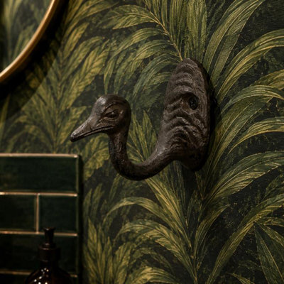 Gifts Direct 2 U Emu Wall Coat Hook, Metal Decorative Brown Coat And Hat Hook - image 1