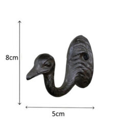 Gifts Direct 2 U Emu Wall Coat Hook, Metal Decorative Brown Coat And Hat Hook - thumbnail 2