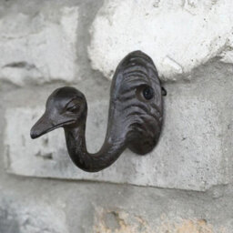 Gifts Direct 2 U Emu Wall Coat Hook, Metal Decorative Brown Coat And Hat Hook - thumbnail 4