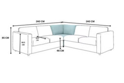 Modern Black Oakland Chesterfield Faux Leather Corner Sofa 240Cm X 240Cm - High Back Cushions With Buttons On Bottom - thumbnail 2