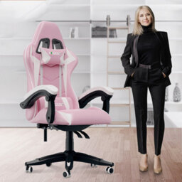 Onemill Gaming Chair Racing Style Ergonomic High Back Computer Chair With Height Adjustment, Headrest And Lumbar Support(Pink) - thumbnail 7