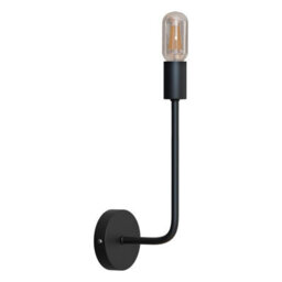 Modern Black Wall Light Led Bulb Vertical Wall Sconce Metal Industrial Minimalist Lamp With Bulb - thumbnail 1