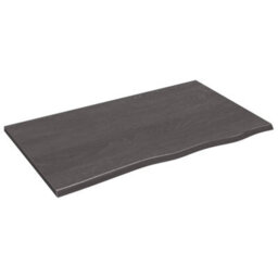 Berkfield Wall Shelf Dark Grey 100X60X2 Cm Treated Solid Wood Oak
