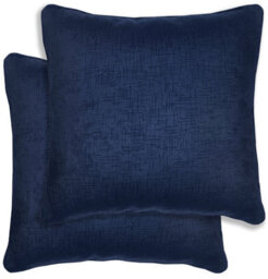 Enhanced Living Pair Of Vogue Navy Textured Cushion Covers - 43X43Cm - Cases Only - thumbnail 1