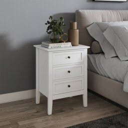 Melody Maison Large 6 Drawer Chest Of Drawers And Pair Of 3 Drawer Bedside Tables - Rowley White Range - thumbnail 5