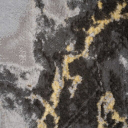 Loomed Grey Gold Metallic Modern Textured Marble Area Rug 80X150Cm - thumbnail 4
