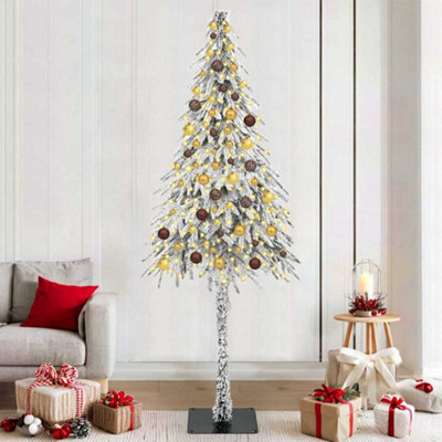 Vidaxl Christmas Tree With 300 Leds White 210 Cm Pe And Steel - image 1