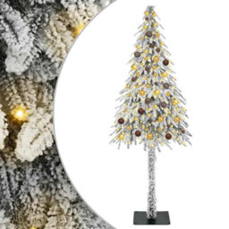 Vidaxl Christmas Tree With 300 Leds White 210 Cm Pe And Steel - thumbnail 2