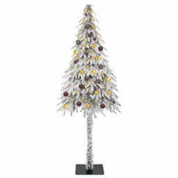 Vidaxl Christmas Tree With 300 Leds White 210 Cm Pe And Steel - thumbnail 4