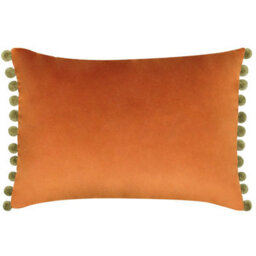 Paoletti Fiesta Velvet Pom Pom Cushion Cover
