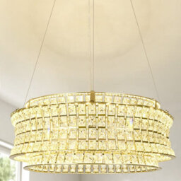 CGC Lighting Cgc Sasy Gold And Crystal Adjustable Ceiling Light Pendant - thumbnail 1