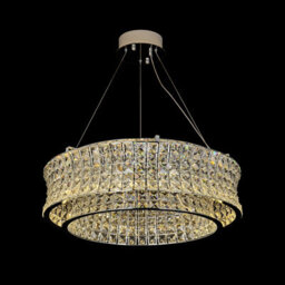 CGC Lighting Cgc Sasy Gold And Crystal Adjustable Ceiling Light Pendant - thumbnail 2