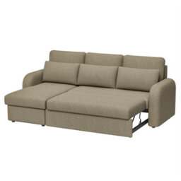 Flyn L-Shape 3-Seater Boucle Sofa Bed - Modern Pull-Out Bed With Cushions For Living Room - Bed: 149Cm (W) 190Cm (L) - Taupe - thumbnail 9