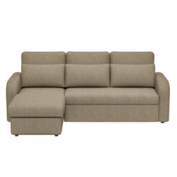 Flyn L-Shape 3-Seater Boucle Sofa Bed - Modern Pull-Out Bed With Cushions For Living Room - Bed: 149Cm (W) 190Cm (L) - Taupe - thumbnail 6