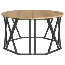 Berkfield Coffee Table Artisan Oak 31.5X31.5X16.5 Inches Made From Engineered Wood - thumbnail 6