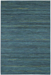 Teal Striped Outdoor Rug, Striped Stain-Resistant Rug For Patio, Deck, Garden, 5mm Modern Outdoor Rug-200Cm X 290Cm - thumbnail 1