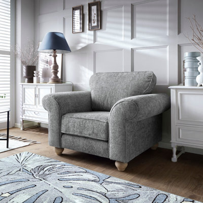 Abakus Direct Ingrid Collection Armchair In Steel Grey - image 1