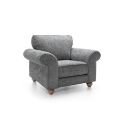 Abakus Direct Ingrid Collection Armchair In Steel Grey - thumbnail 3