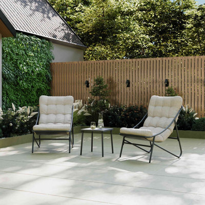 Charles Bentley Porto Seater Bistro Set Garden Outdoor by B&Q