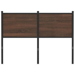 Berkfield Headboard Brown Oak 120 Cm Engineered Wood And Steel - thumbnail 3