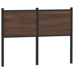 Berkfield Headboard Brown Oak 120 Cm Engineered Wood And Steel - thumbnail 5