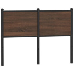 Berkfield Headboard Brown Oak 120 Cm Engineered Wood And Steel