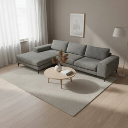 Abakus Direct Venice Chenille Corner Sofa In Charcoal Left Facing With Deep Seats And Extra-Wide Padded Arms - thumbnail 2