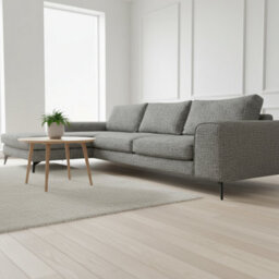 Abakus Direct Venice Chenille Corner Sofa In Charcoal Left Facing With Deep Seats And Extra-Wide Padded Arms - thumbnail 7