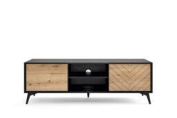 Abakus Direct Diamond Tv Stand 154Cm In Black And Oak