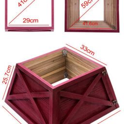 Christmas Tree World Red Wooden Christmas Tree Skirt (Fits 4Ft/120Cm-6Ft/180Cm Trees) - thumbnail 9