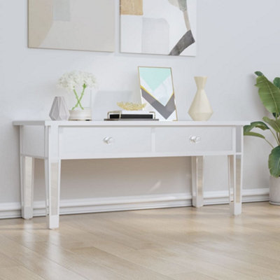 Berkfield Mirrored Coffee Table 106X45X45 Cm Engineered Wood And Glass - image 1