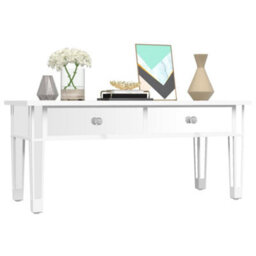 Berkfield Mirrored Coffee Table 106X45X45 Cm Engineered Wood And Glass - thumbnail 4