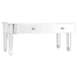 Berkfield Mirrored Coffee Table 106X45X45 Cm Engineered Wood And Glass - thumbnail 7