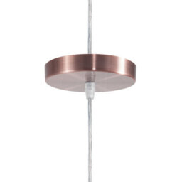 Beliani Graphite Grey Industrial Pendant Lamp 179Cm Drop, Copper-Top Shade, Iron Frame - thumbnail 5