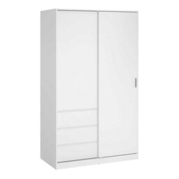 Wyld Haus Budapest White Oak-Style Sliding Wardrobe 2 Doors 3 Drawers - thumbnail 3
