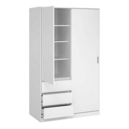 Wyld Haus Budapest White Oak-Style Sliding Wardrobe 2 Doors 3 Drawers - thumbnail 5