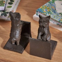 Dibor Vintage Style Antique Pair Of Westie Cast Iron Bookends - thumbnail 3