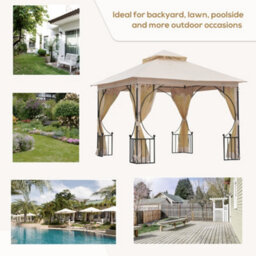 Outsunny Gazebo Party Tent Canopy Sun Shade For Patio Garden 3X3(M) - thumbnail 7