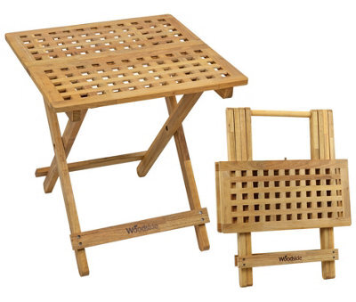 Woodside Belford Treated Wooden Folding Garden Coffee Table, 50Cm X 50Cm X 50Cm - image 1