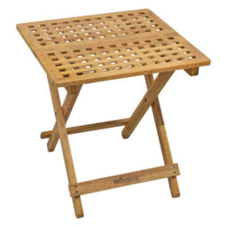 Woodside Belford Treated Wooden Folding Garden Coffee Table, 50Cm X 50Cm X 50Cm - thumbnail 7