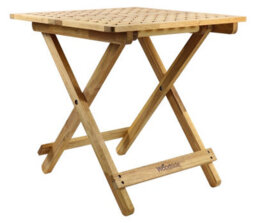 Woodside Belford Treated Wooden Folding Garden Coffee Table, 50Cm X 50Cm X 50Cm - thumbnail 6