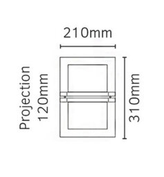 Elstead Basel 1 Light Outdoor Flush Wall Light Black Ip54, E27 - thumbnail 3