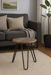 Aspect Furniture Brockton Manufacturer Wood Round Side/end Table,vintage - thumbnail 3