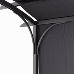 Thehotsale 360Cm W X 283Cm D X  227Cm H Retractable Arc-Shaped Pergola With Steel Frame Grey - thumbnail 6