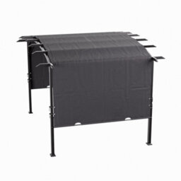 Thehotsale 360Cm W X 283Cm D X  227Cm H Retractable Arc-Shaped Pergola With Steel Frame Grey - thumbnail 5