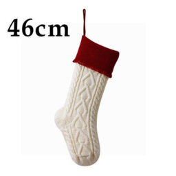 Amorly 4Pcs White Red Knitted Xmas Stocking With Ruffled Cuff,hanging Decorative Stocking For Fireplace Mantel Christmas Home Party Decor - thumbnail 5