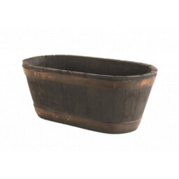 Sankey Barrel Planter Brown (60.5 X 34 X 25Cm)