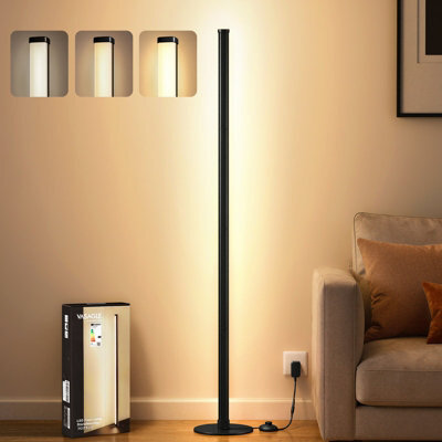 Ledrem Led Floor Lamp, Minimalist Dimmable Standard Lamp, 1200Lm Warm Light, 18 X 18 X 139.4 Cm, Black - image 1