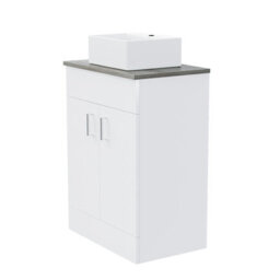 Nes Home 600mm White Vanity Cabinet And Small 420mm Counter Top Basin Sink - thumbnail 5